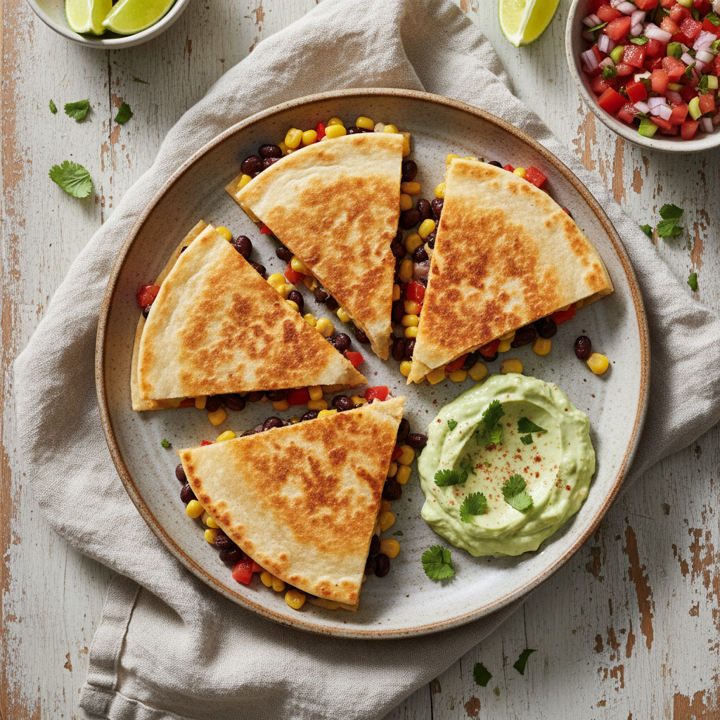 Black Bean and Corn Quesadillas