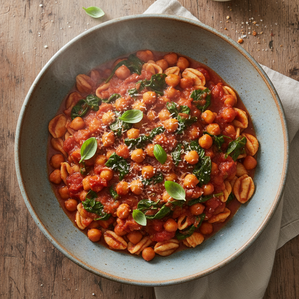 Chickpea and Spinach Tomato Sauce