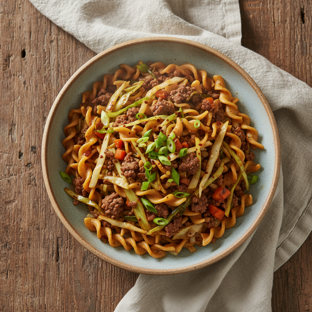 Comforting Beef and Cabbage Noodles