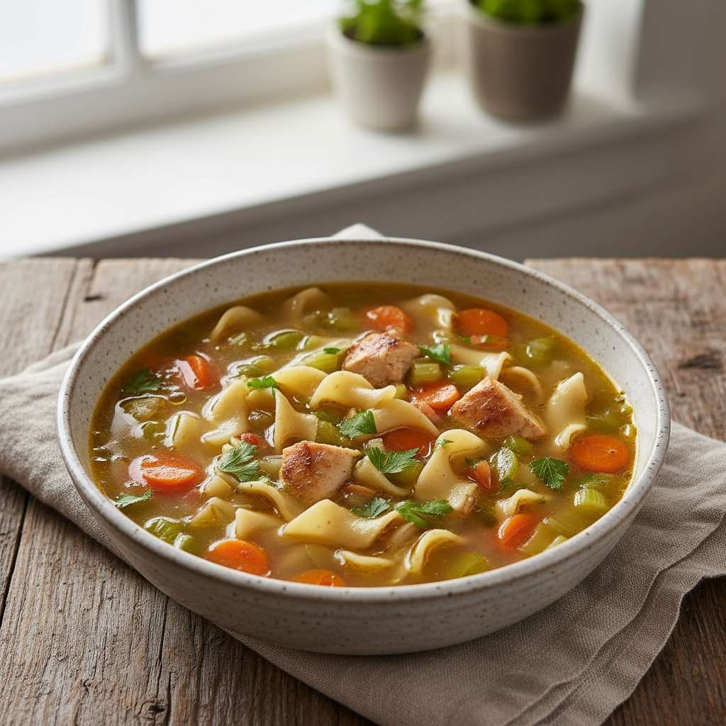 Cozy Chicken & Vegetable Noodle Soup