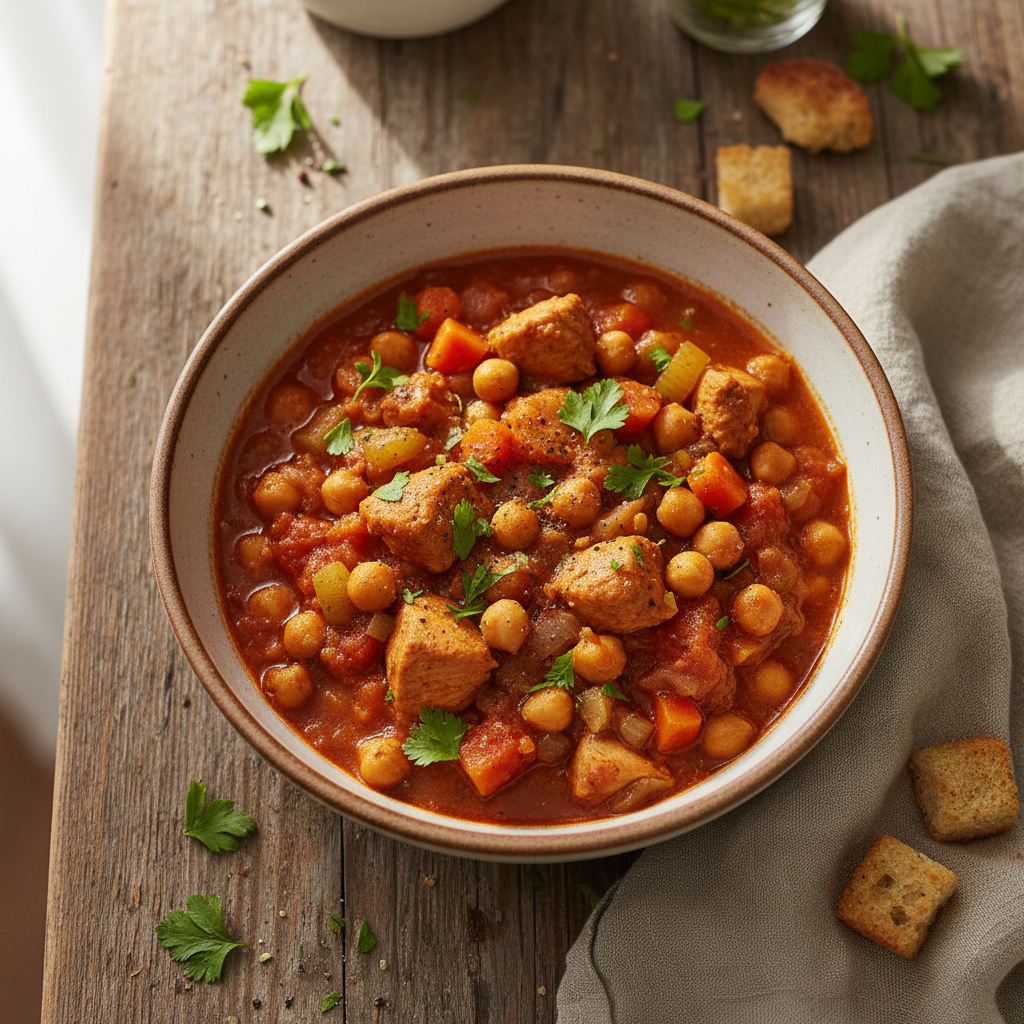 Cozy Chicken & Chickpea Stew