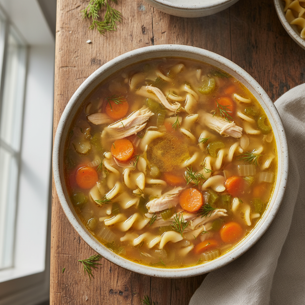 Cozy Chicken Noodle Soup from Scratch
