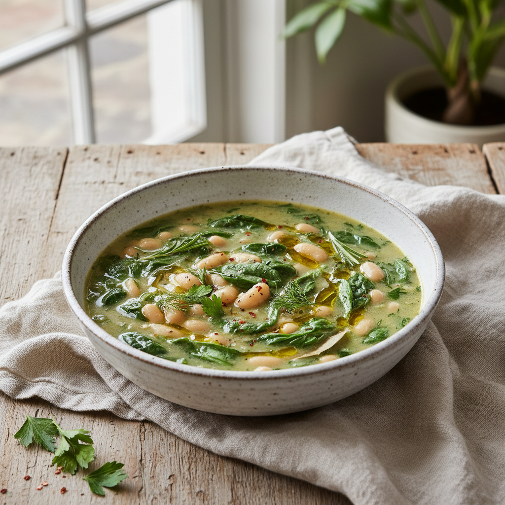 Cozy White Bean and Spinach Soup