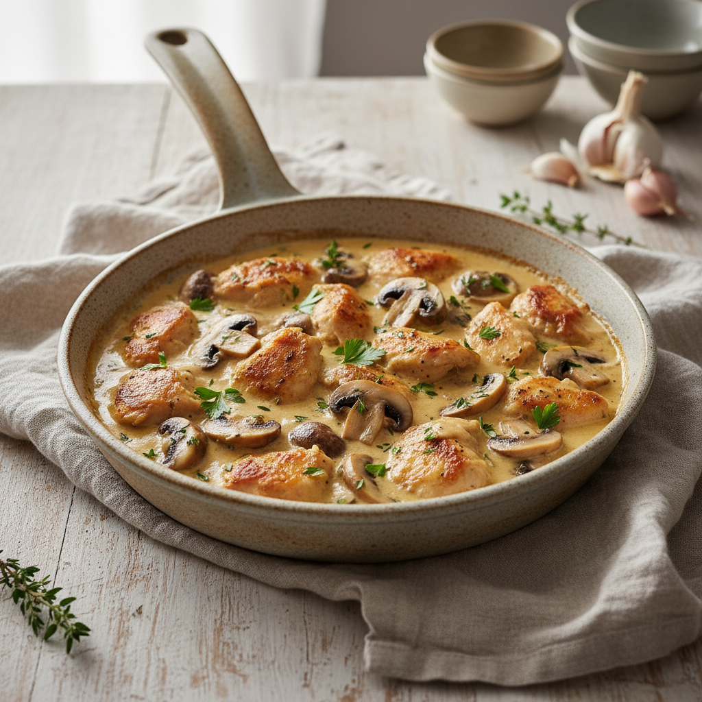 Creamy Chicken and Mushroom Skillet