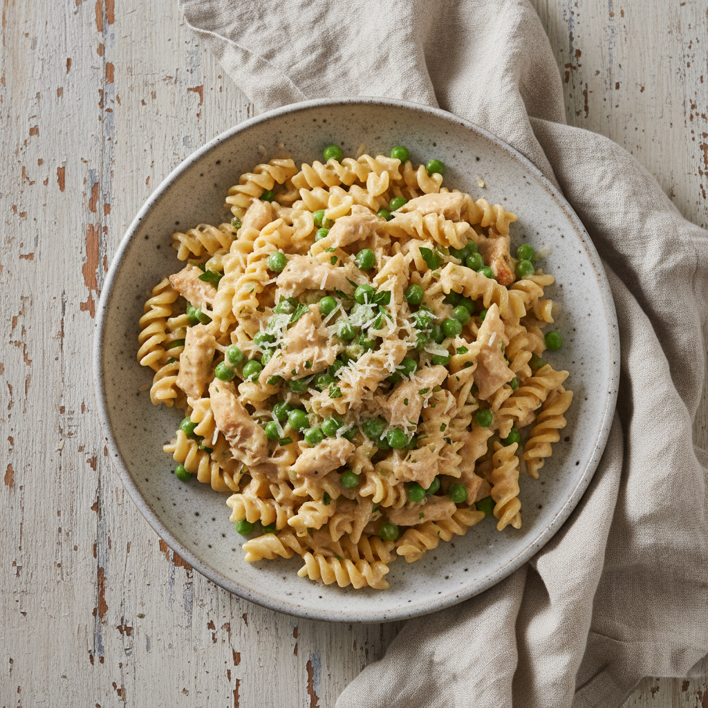 Creamy Chicken and Pea Pasta