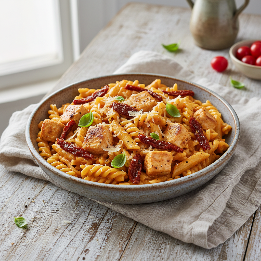 Creamy Chicken and Sun-Dried Tomato Pasta