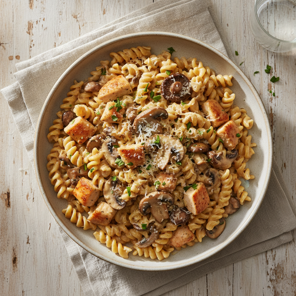 Creamy Chicken and Mushroom Pasta