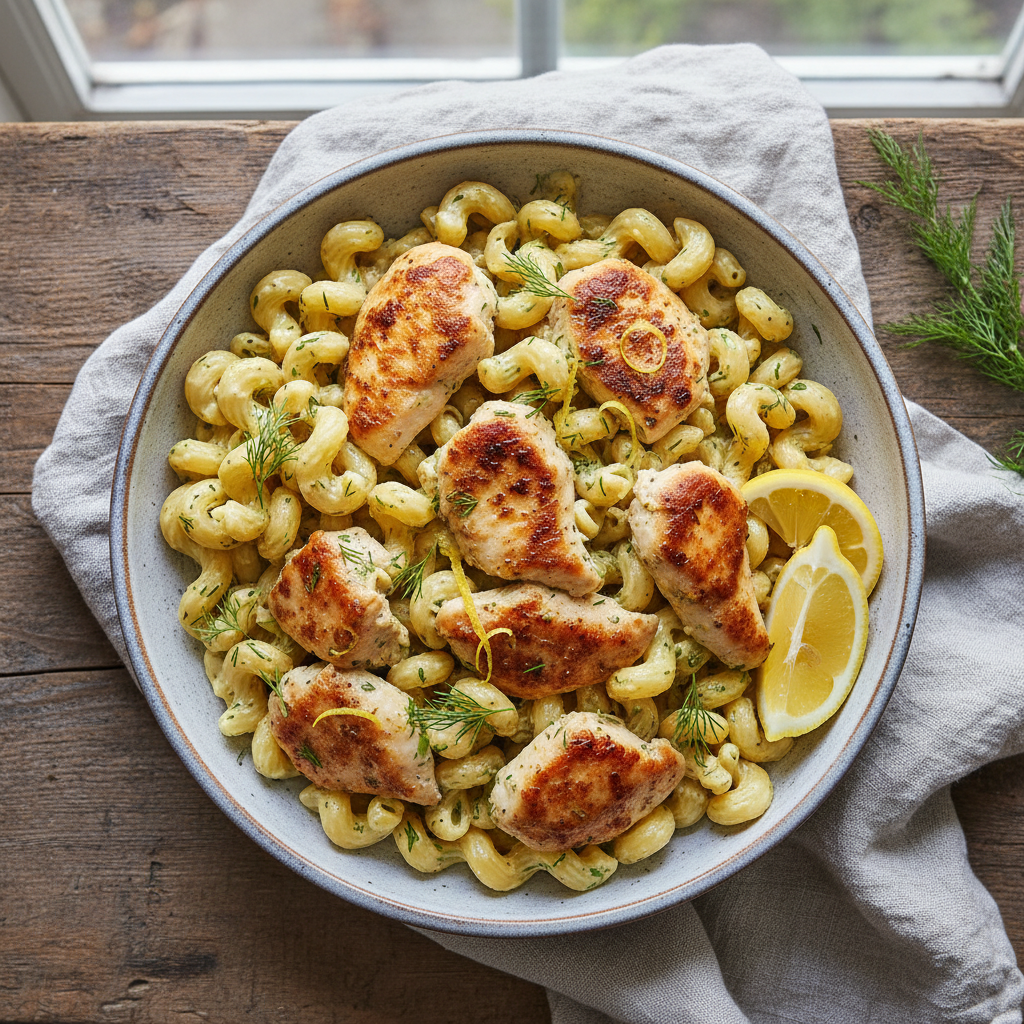 Creamy Lemon Dill Chicken Pasta