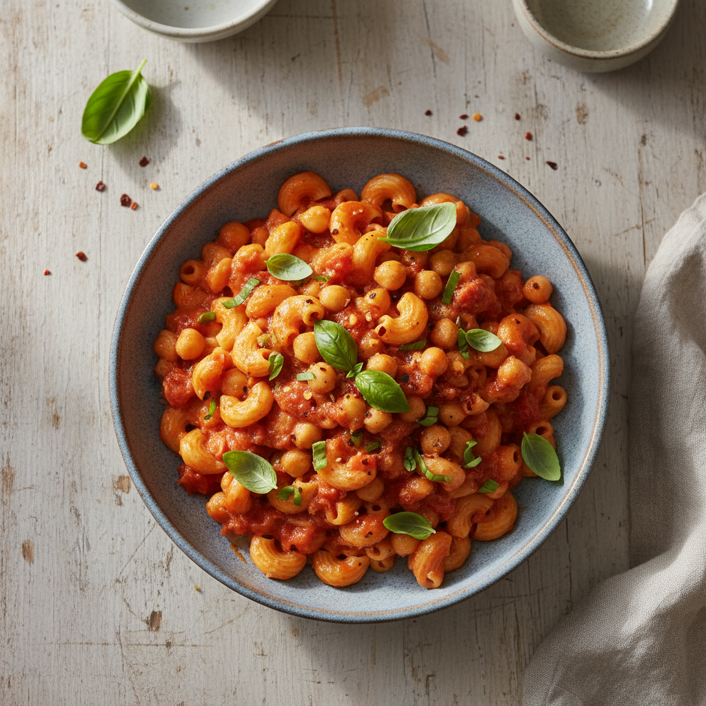 Creamy Tomato & Chickpea Pasta