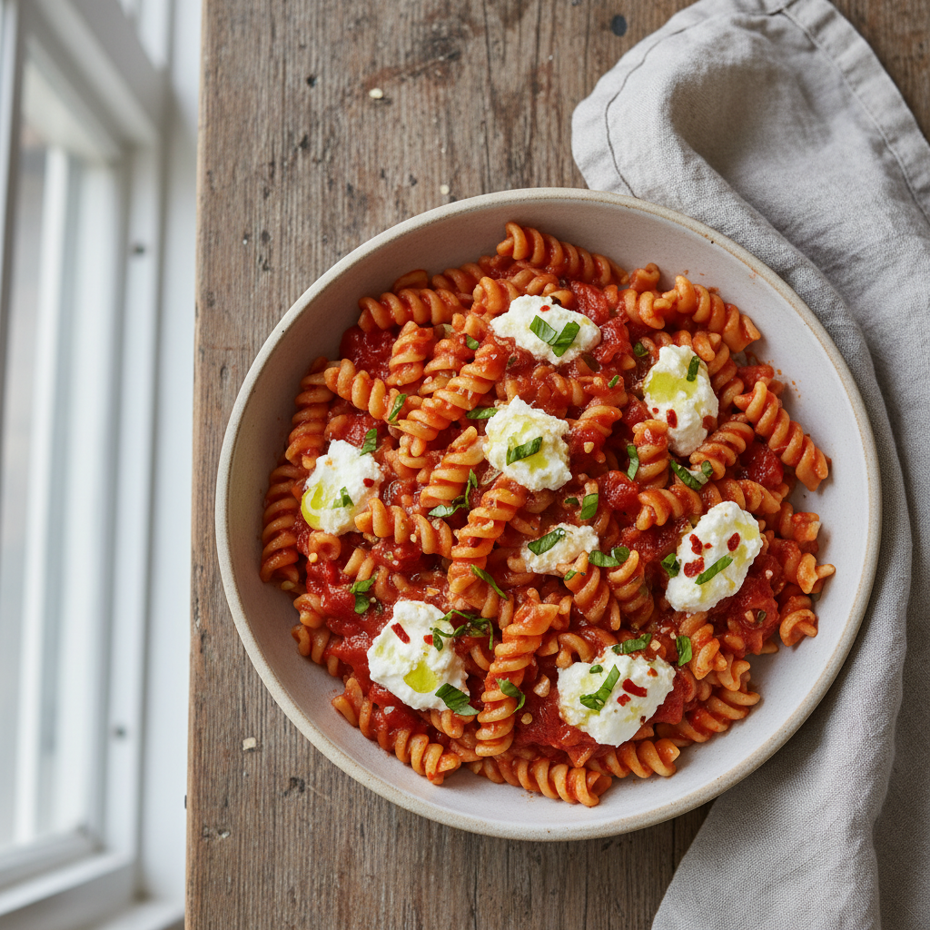 Creamy Tomato and Ricotta Pasta
