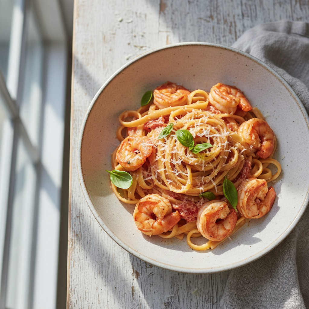 Creamy Tomato Shrimp Pasta