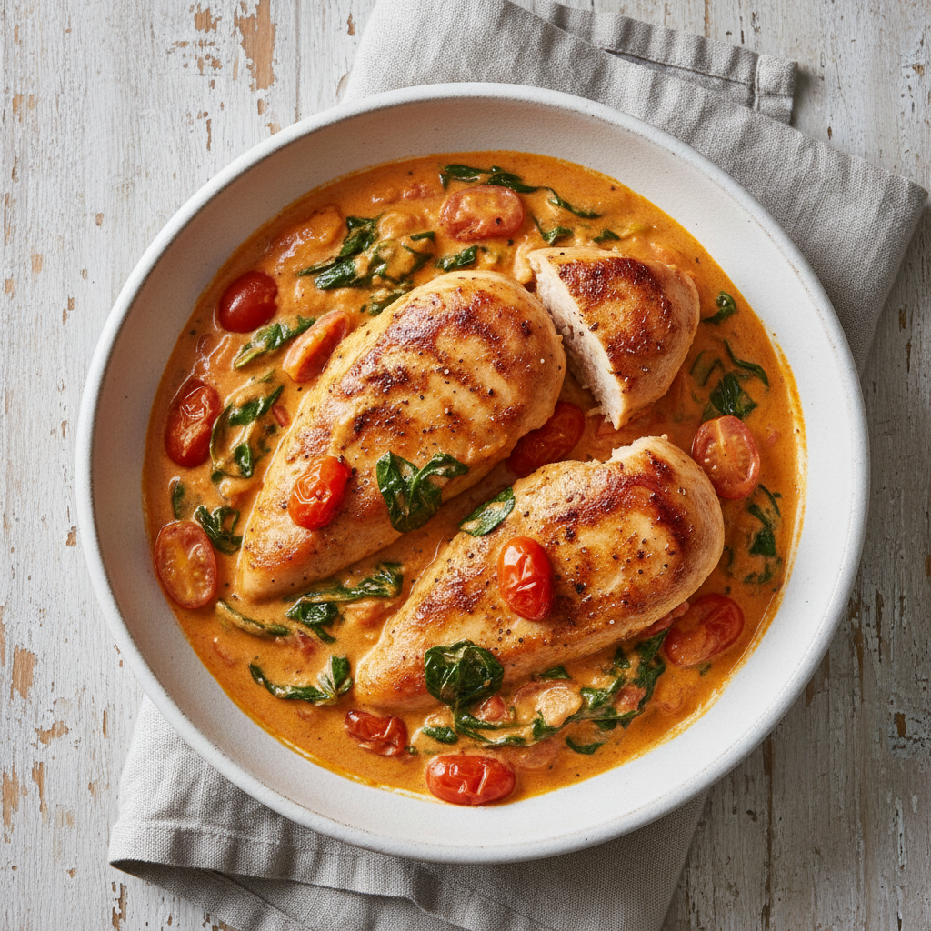 Creamy Tomato & Spinach Chicken