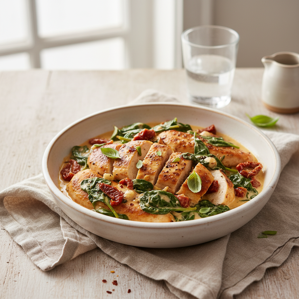 Creamy Tuscan Chicken and Spinach