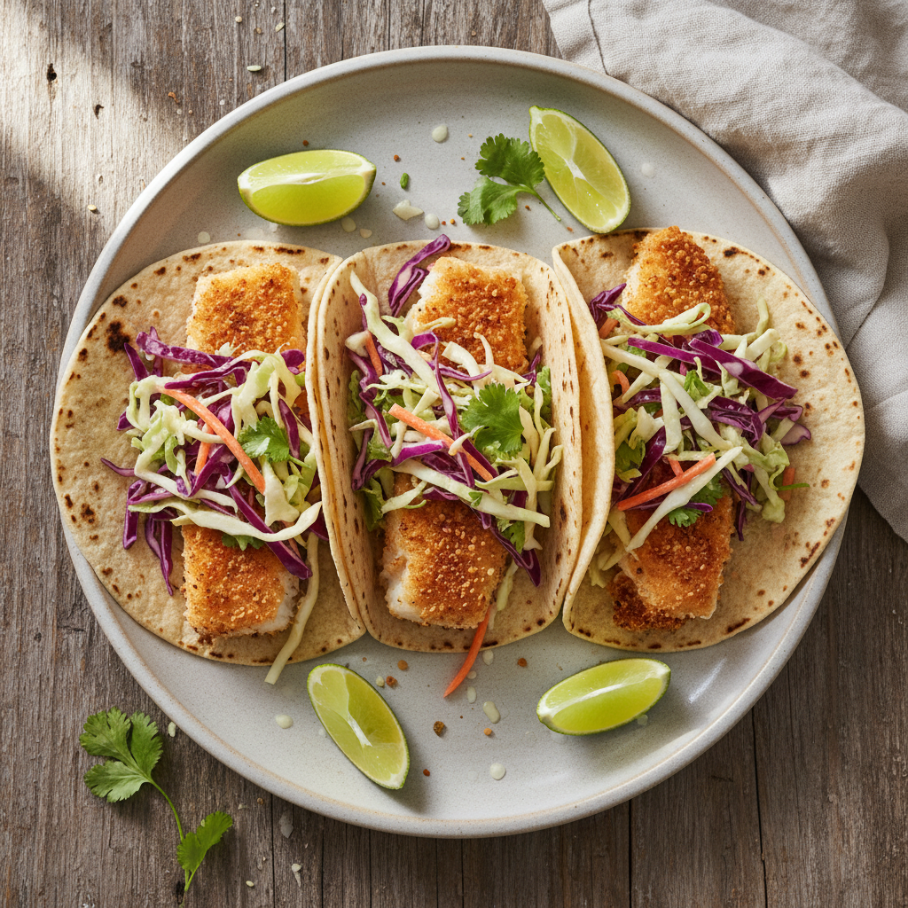 Crispy Air Fryer Fish Tacos