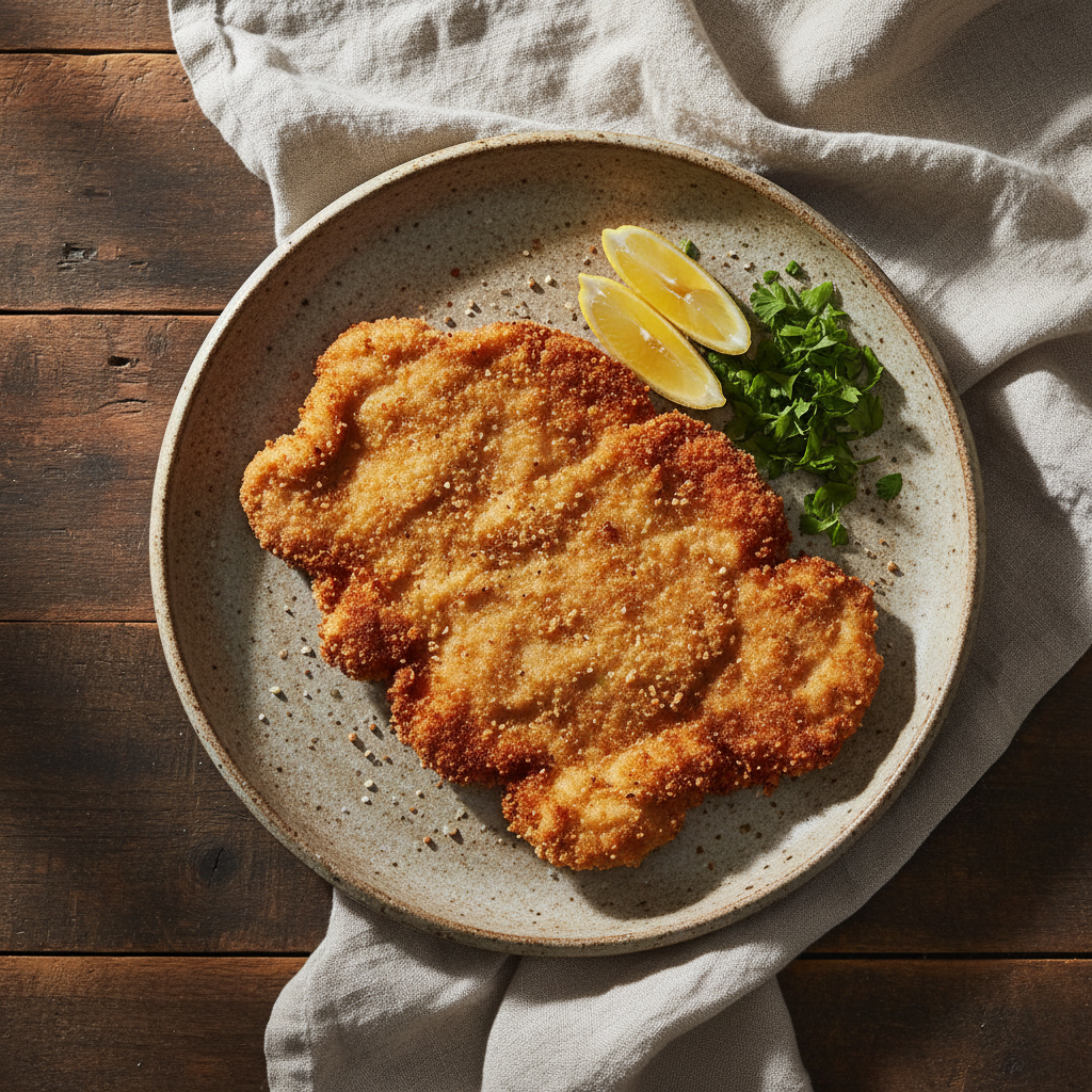 Crispy Baked Pork Schnitzel
