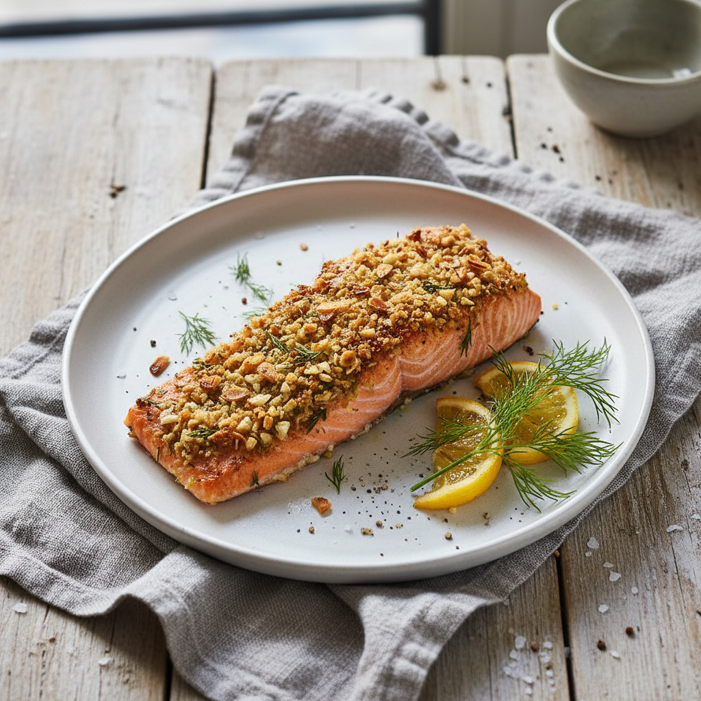 Crispy Garlic Dill Salmon
