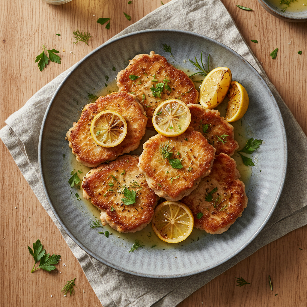 Crispy Lemon Herb Pork Cutlets