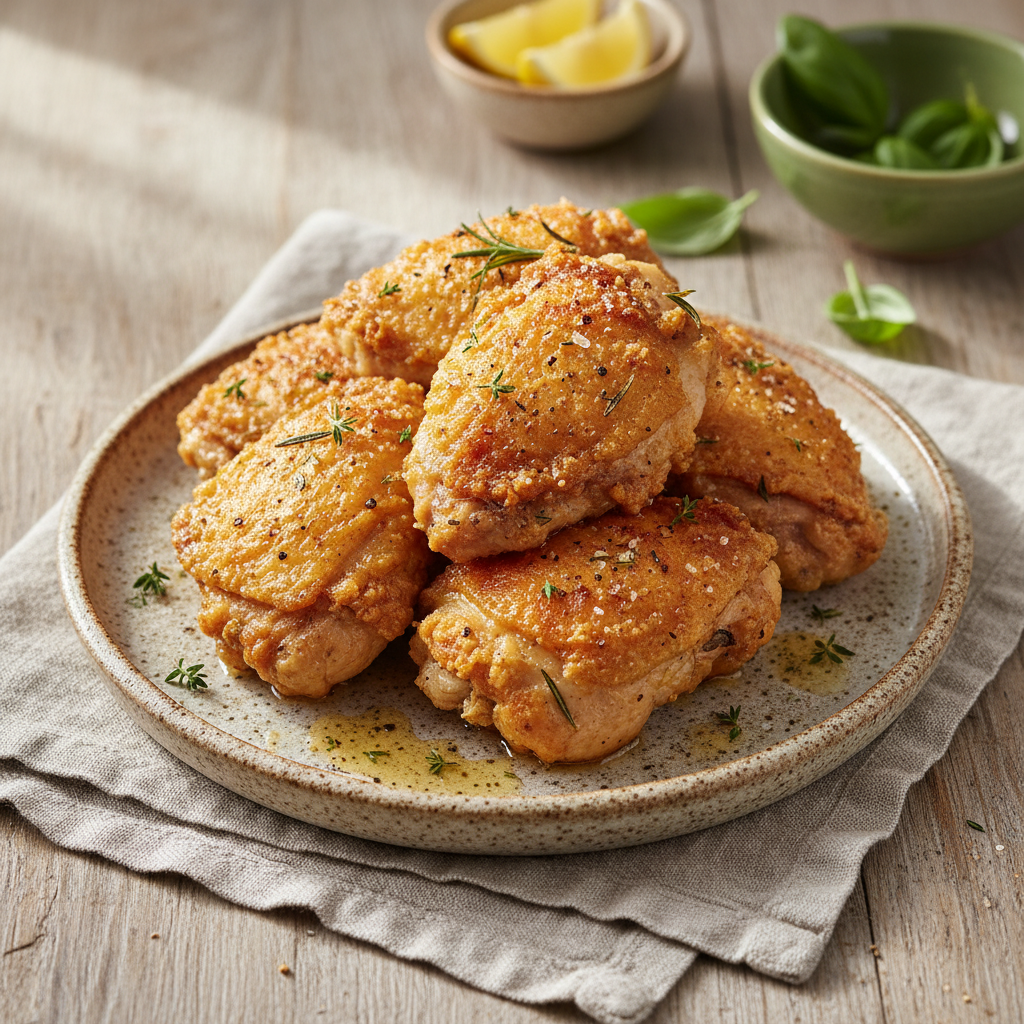 Crispy Oven-Fried Chicken Thighs