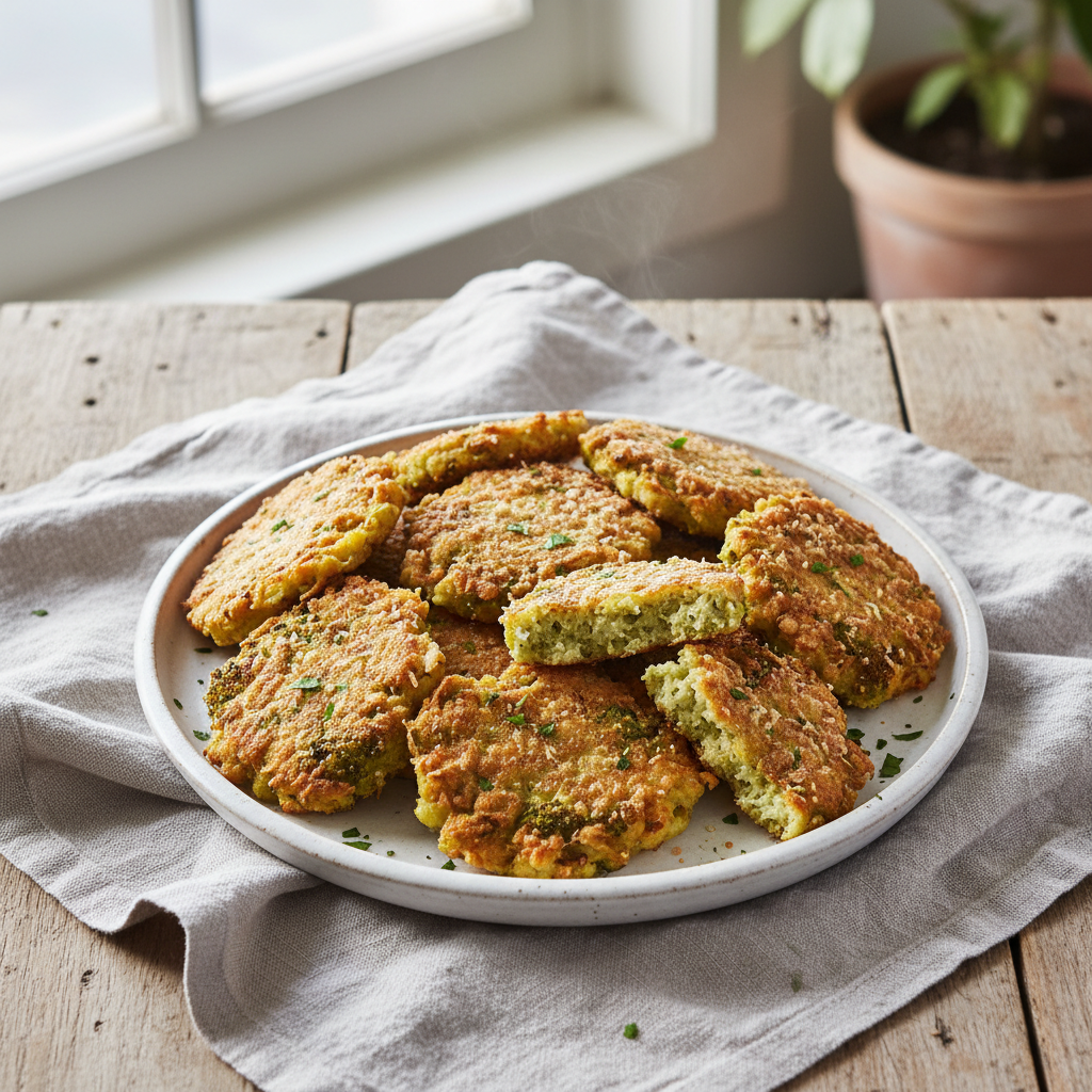 Crispy Parmesan-Broccoli Fritters