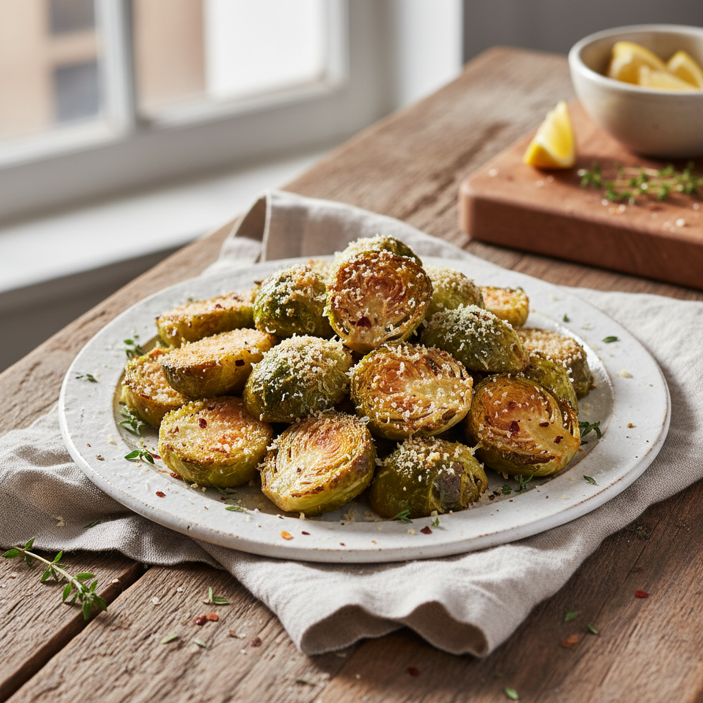 Crispy Parmesan Brussels Sprouts