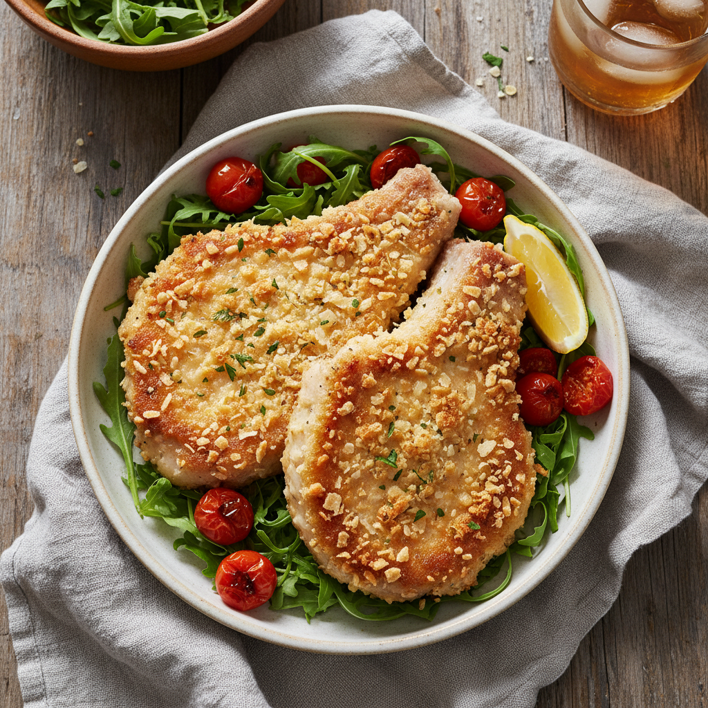 Crispy Parmesan Pork Chops