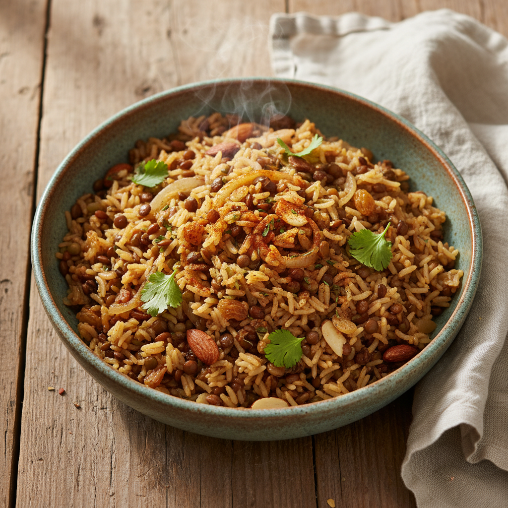 Easy Lentil and Rice Pilaf
