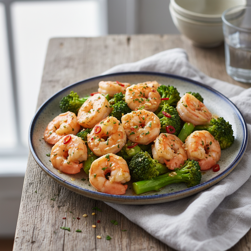 Garlic Butter Shrimp & Broccoli