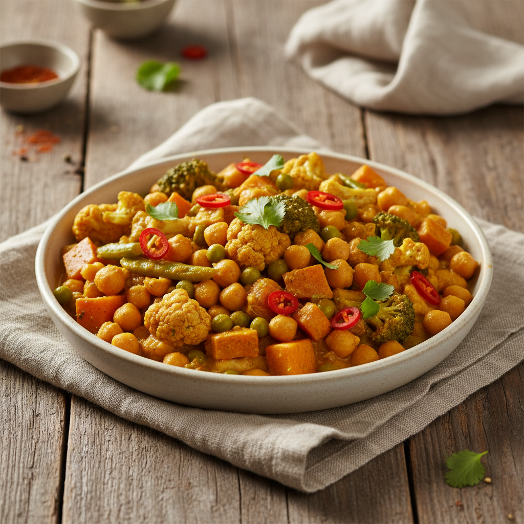 Golden Chickpea and Vegetable Curry