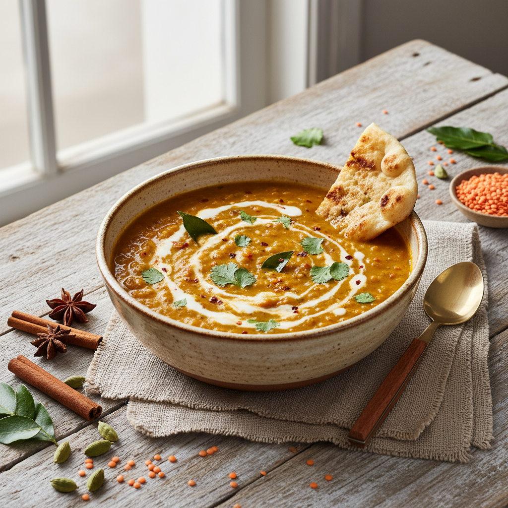 Golden Curried Lentil & Coconut Soup