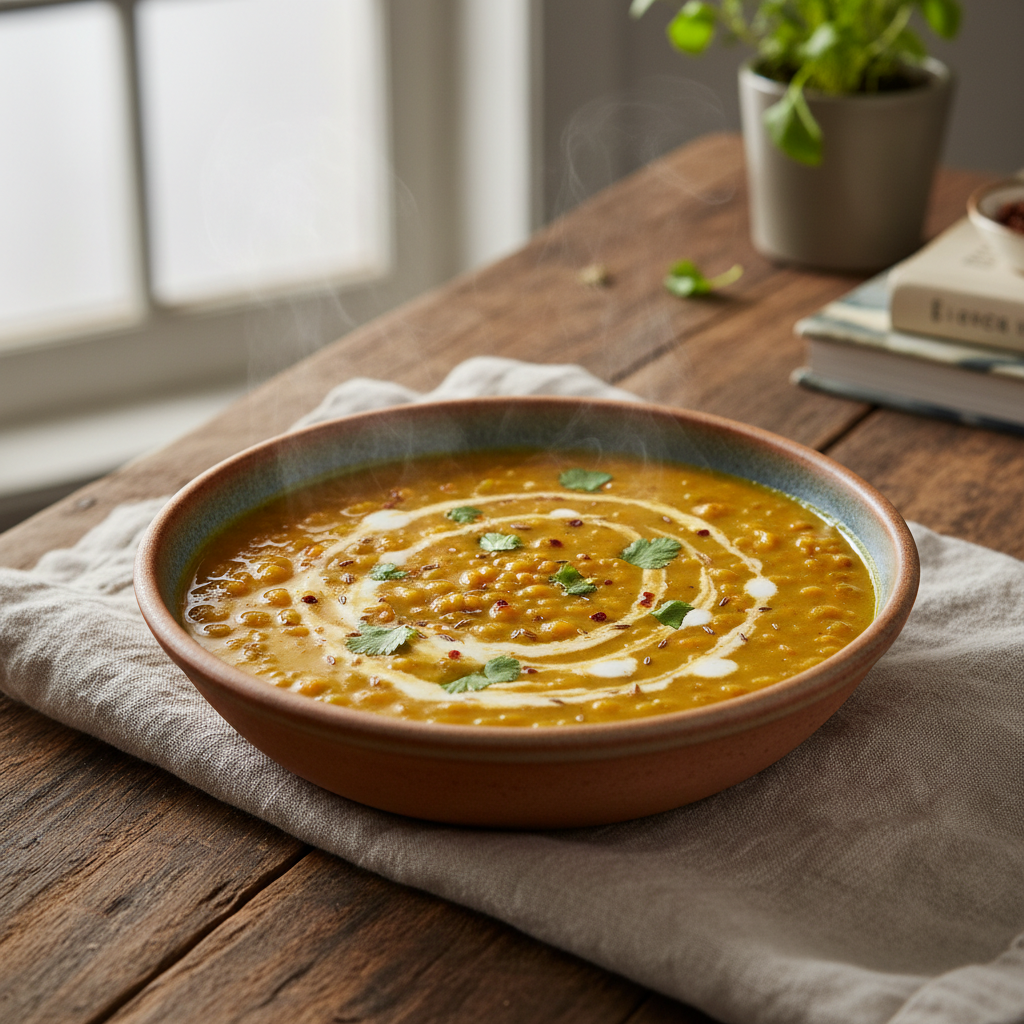 Golden Curried Lentil Soup