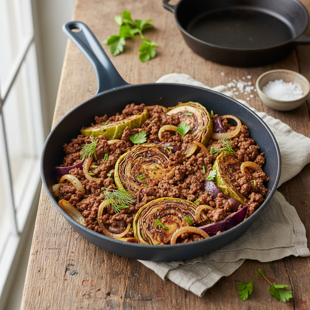 Hearty Beef and Cabbage Skillet