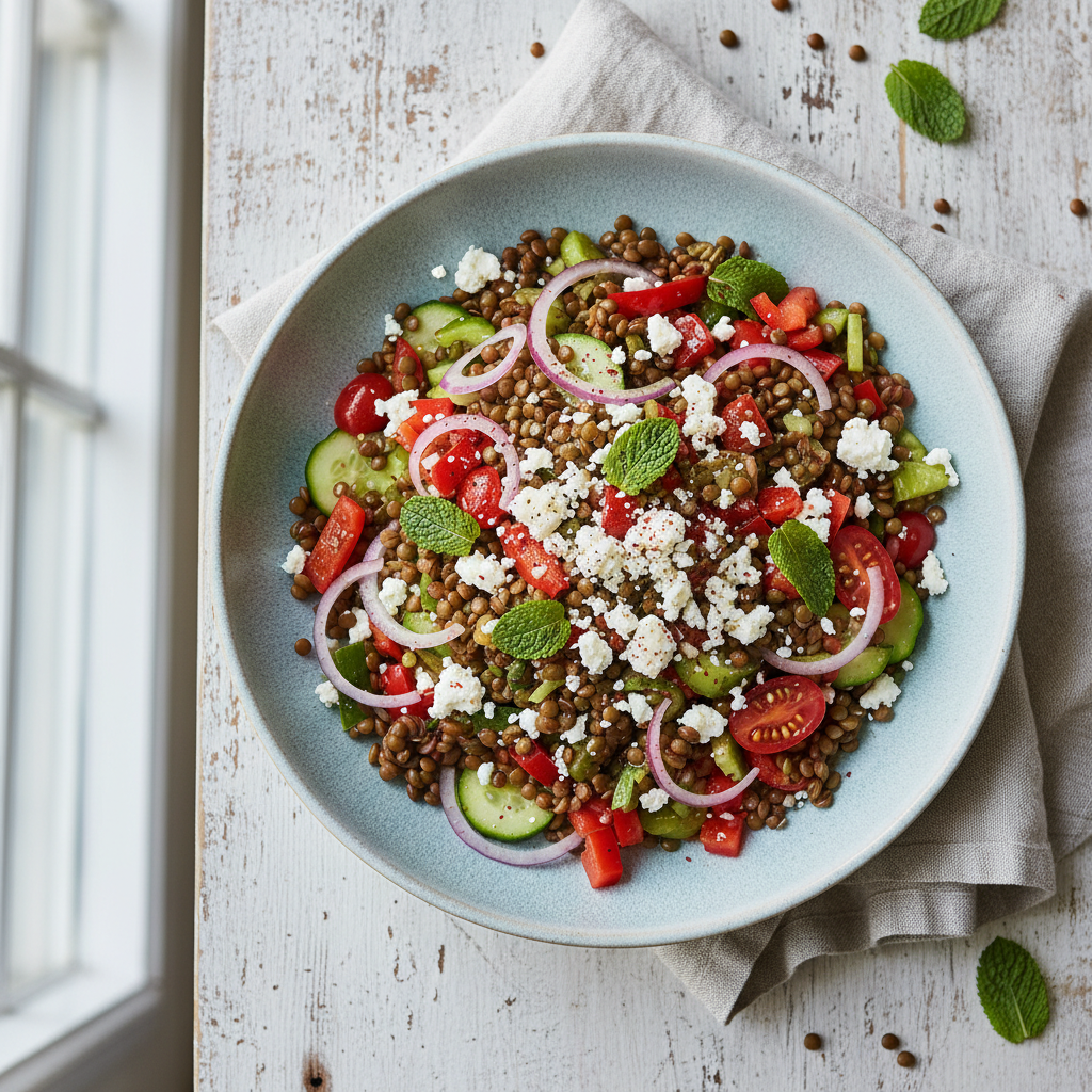 Hearty Lentil and Feta Salad