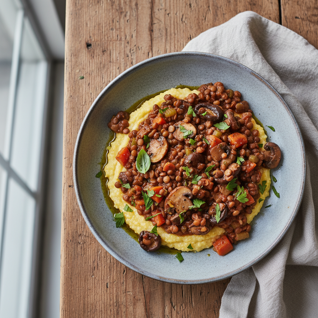 Hearty Lentil and Mushroom Ragù