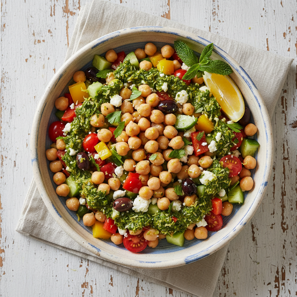 Hearty Mediterranean Chickpea Bowls