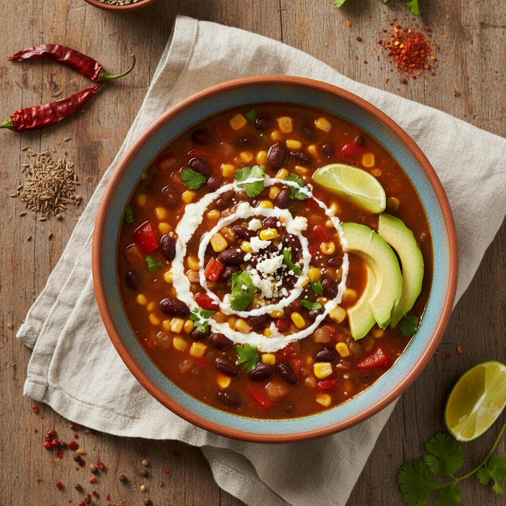 Hearty Mexican-Inspired Bean Soup