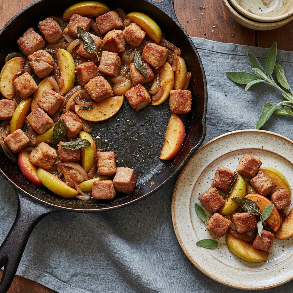 Hearty Pork and Apple Skillet