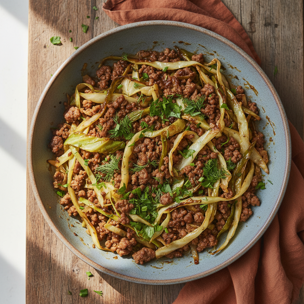 Hearty Pork and Cabbage Skillet