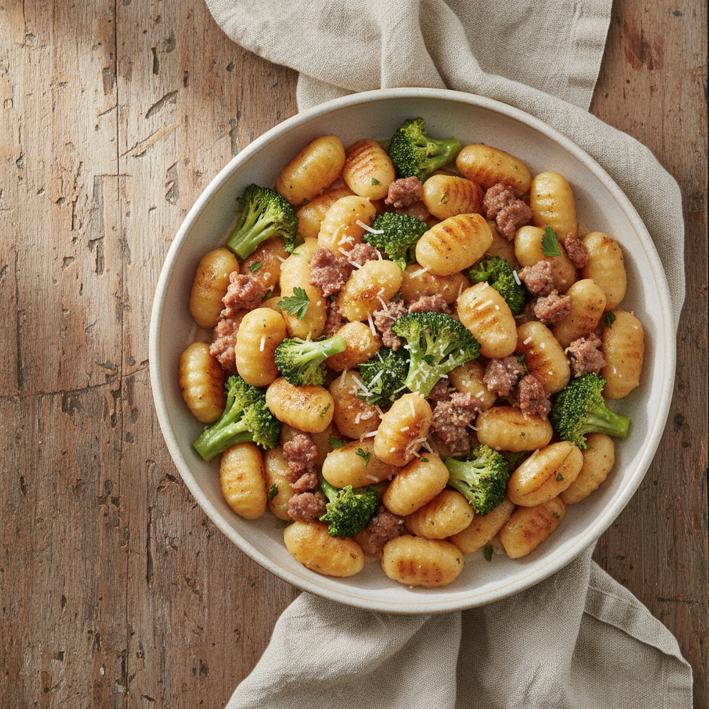 Hearty Sausage and Broccoli Gnocchi