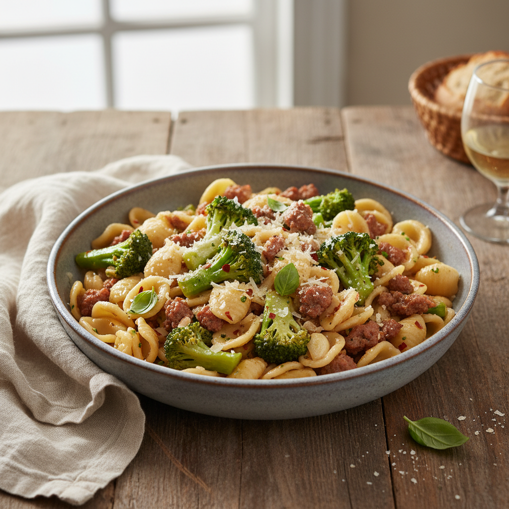Hearty Sausage and Broccoli Pasta