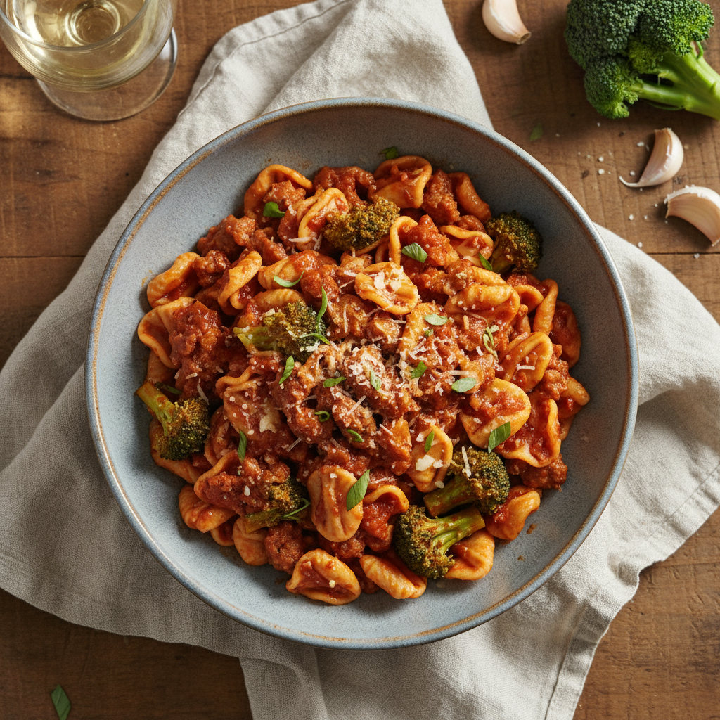Hearty Sausage and Broccoli Ragu Pasta