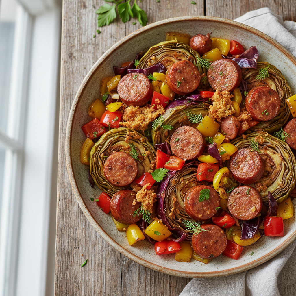 Hearty Sausage & Cabbage Skillet
