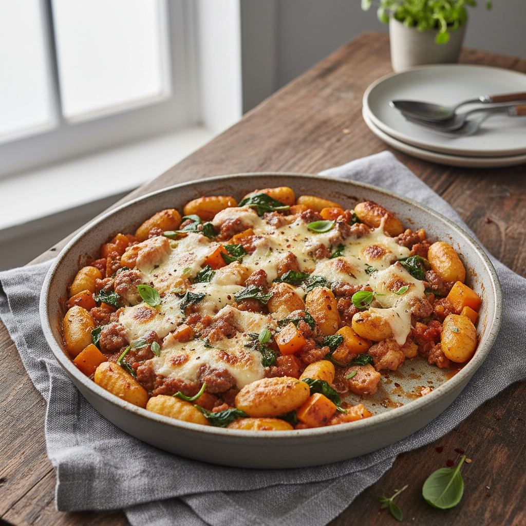 Hearty Sausage Gnocchi Skillet