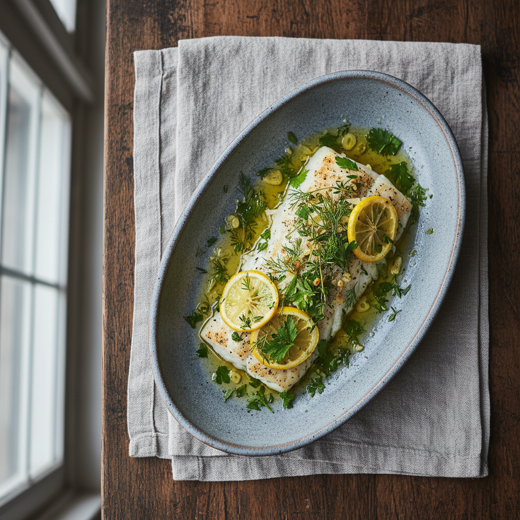 Lemon Herb Baked Cod