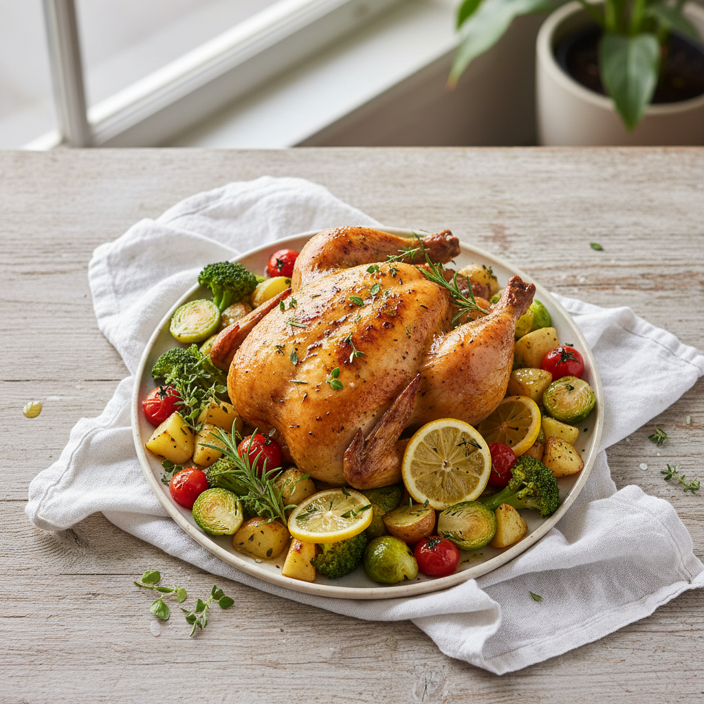 Lemon Herb Roasted Chicken & Veggies
