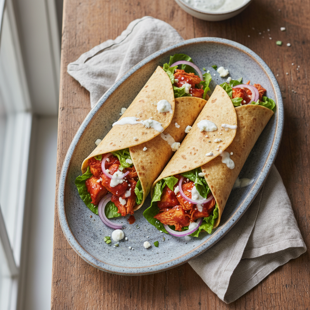 Loaded Buffalo Chicken Wraps