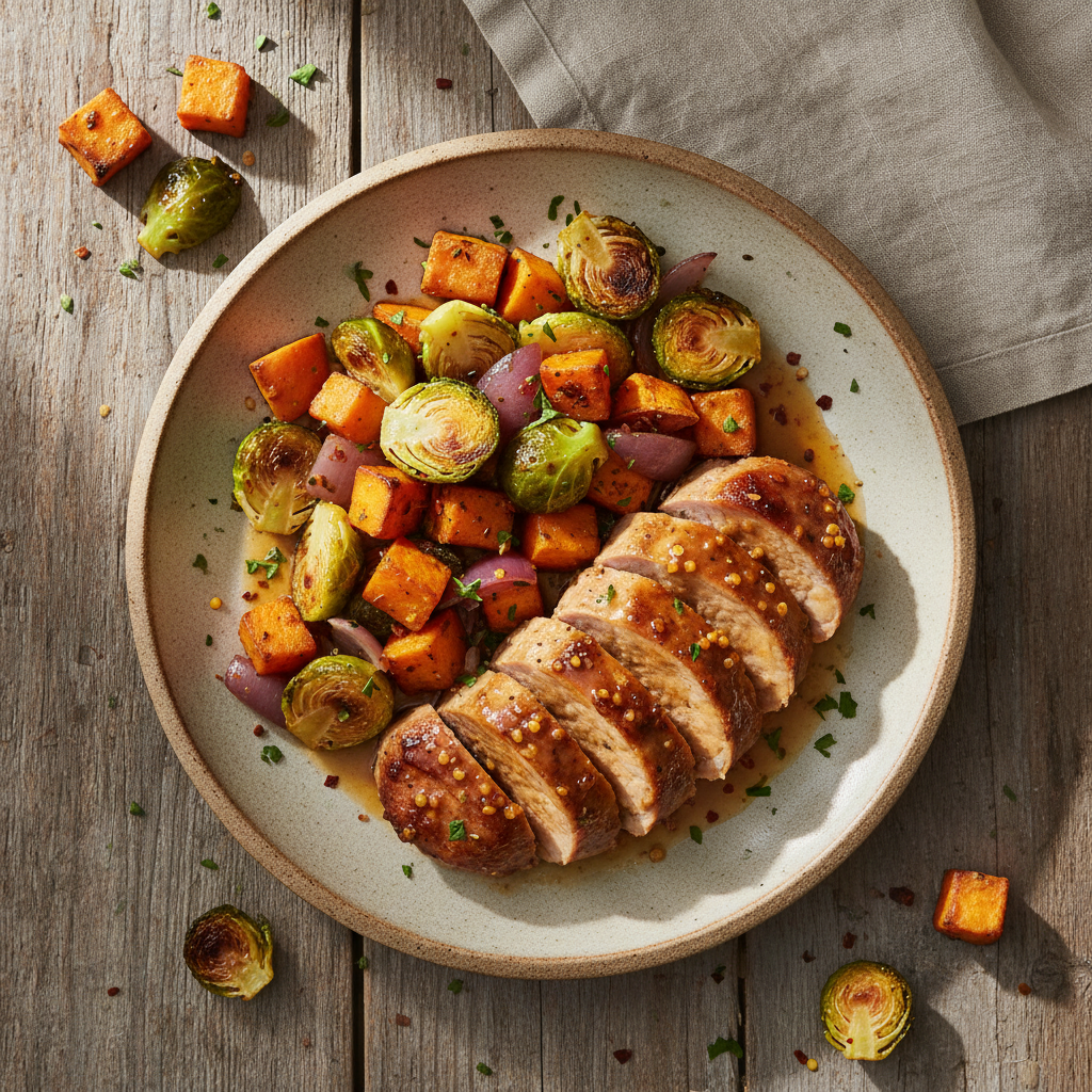 Maple Dijon Pork Tenderloin Bake