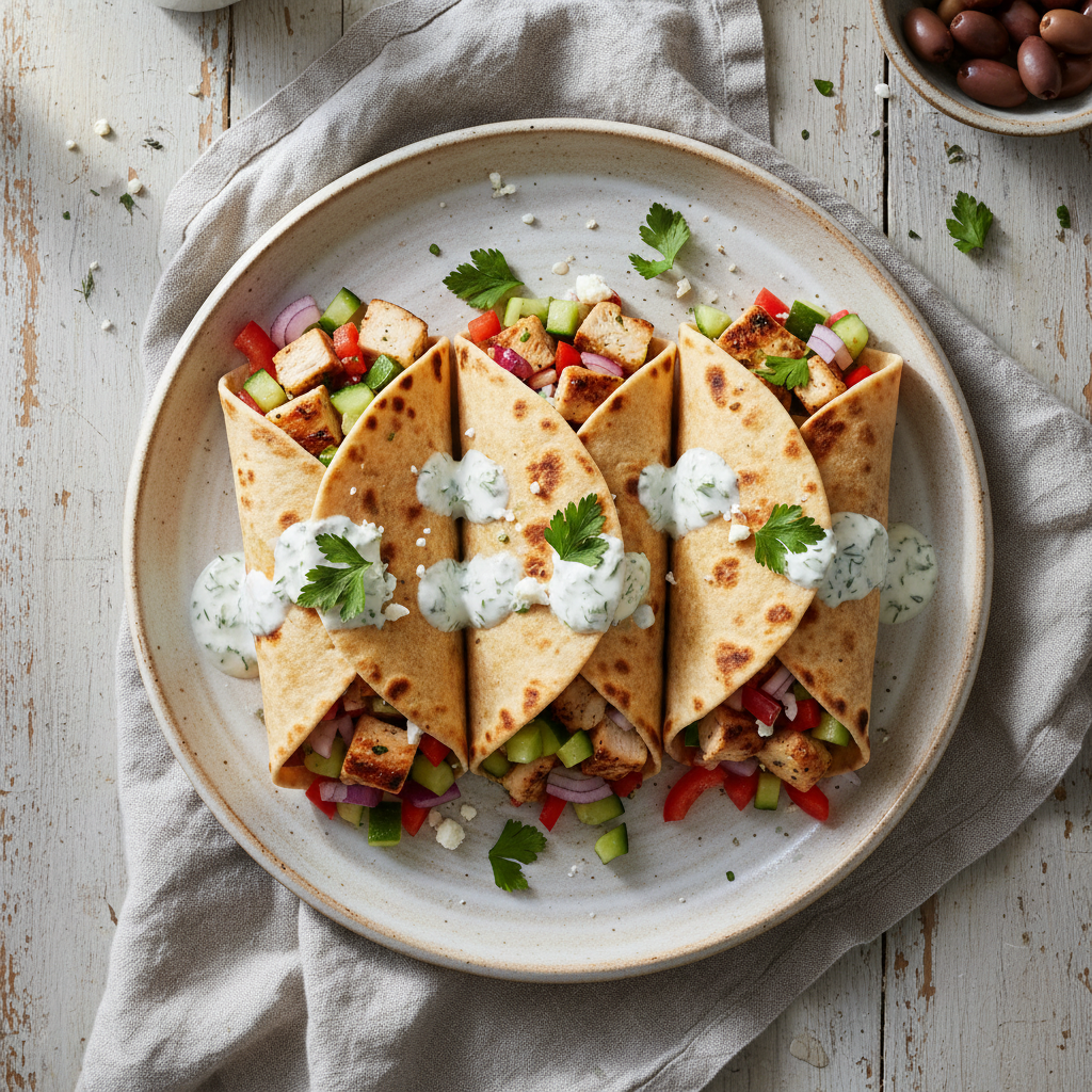 Mediterranean Chicken Wraps
