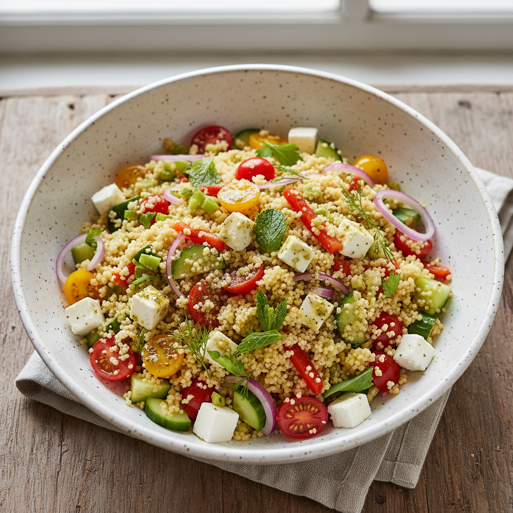 Mediterranean Couscous Salad Bowls