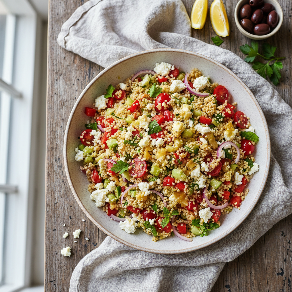 Mediterranean Couscous Salad with Feta