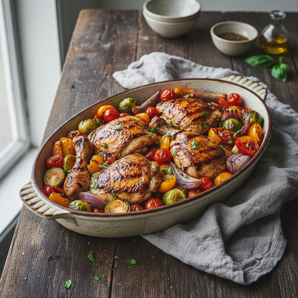 One-Pan Balsamic Chicken and Veggies